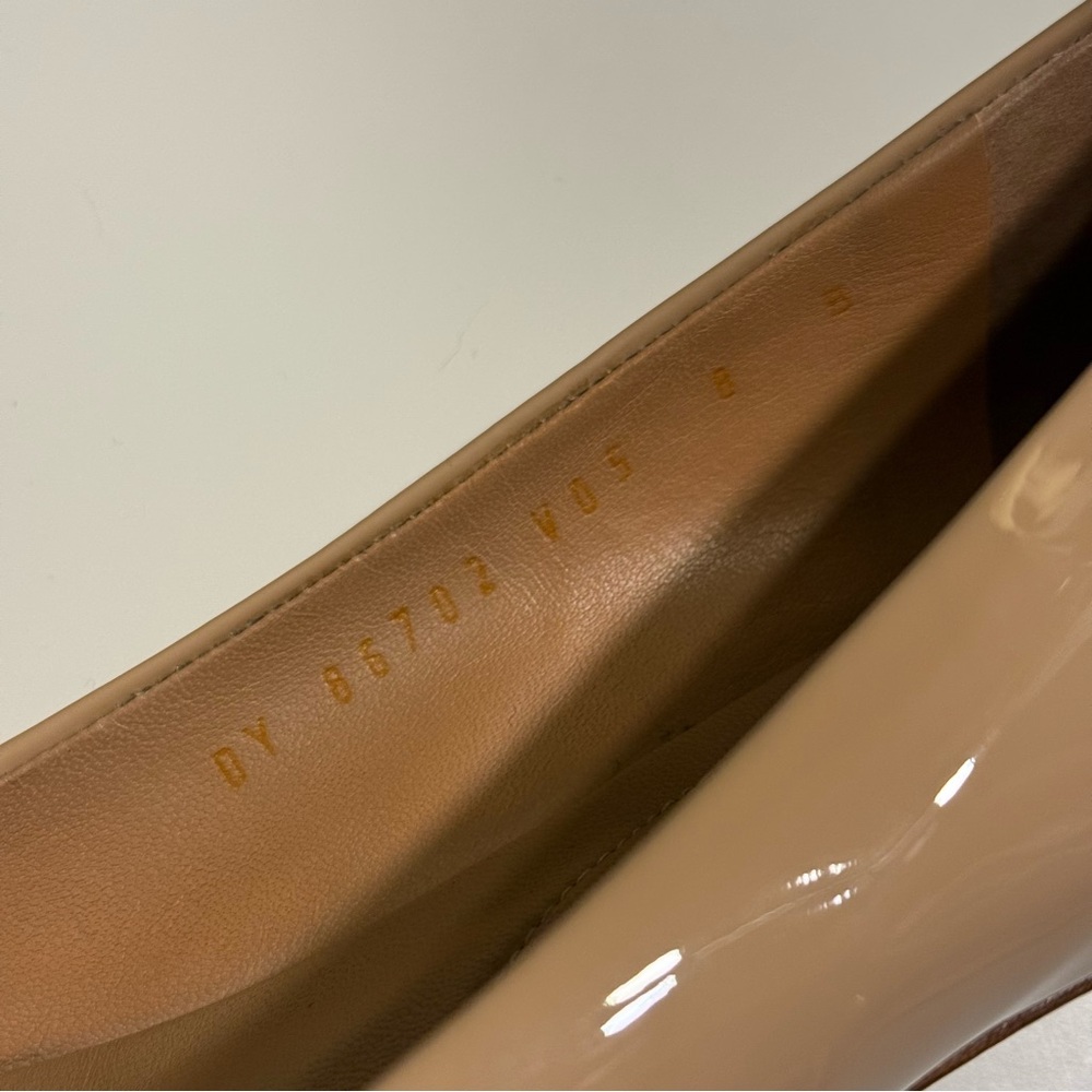 SOLD Salvatore Ferragamo Varina Patent Leather Ballet Flats Amaretti 8B narrow - Picture 5 of 13